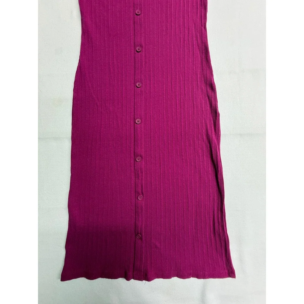 Art Class Girls Rib Knit Tank Dress Pink Button Front Sleeveless Size L 10/12